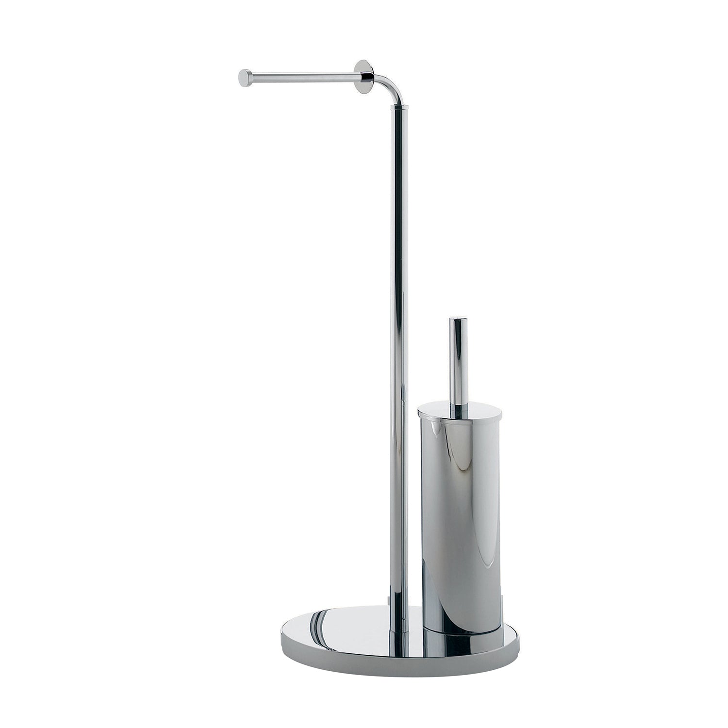 Piantana portarotolo e scopino wc in Acciaio Inox modello Winny di Gedy - Cromato
