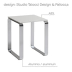 Sgabello Gedy modello Prima Classe in Alluminio e ABS - Bianco