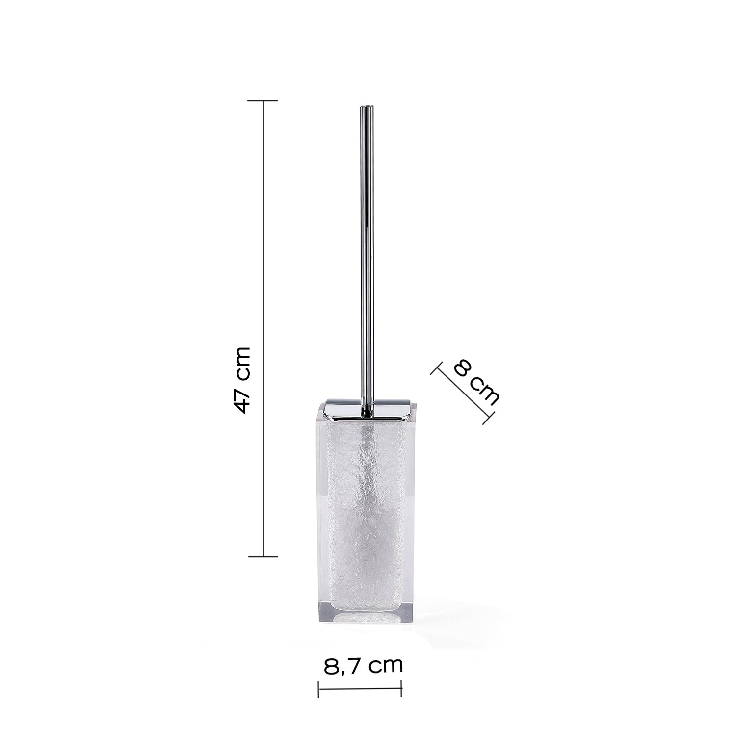 Scopino da appoggio con ciuffo in setole Gedy serie Antares - Bianco