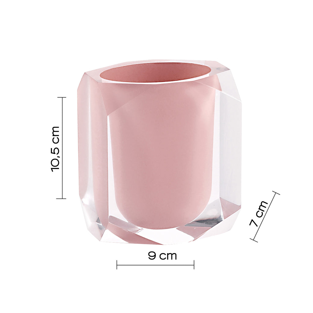 Portaspazzolini Gedy serie Chanelle - Rosa