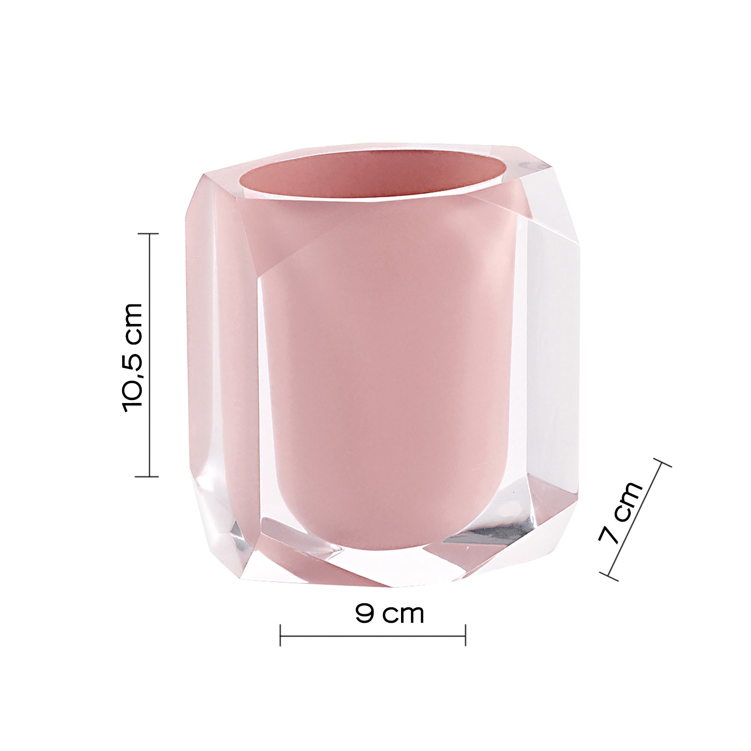 Portaspazzolini Gedy serie Chanelle - Rosa