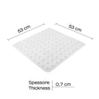 Tappeto antiscivolo doccia 53x53 modello Solid di Gedy - Trasparente