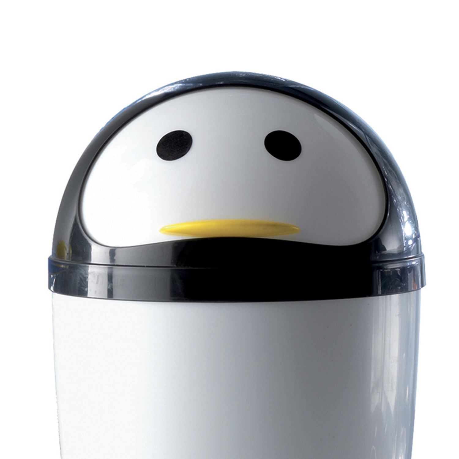 Portarifiuti 7.5 lt modello Peng di Gedy - Bianco/Nero