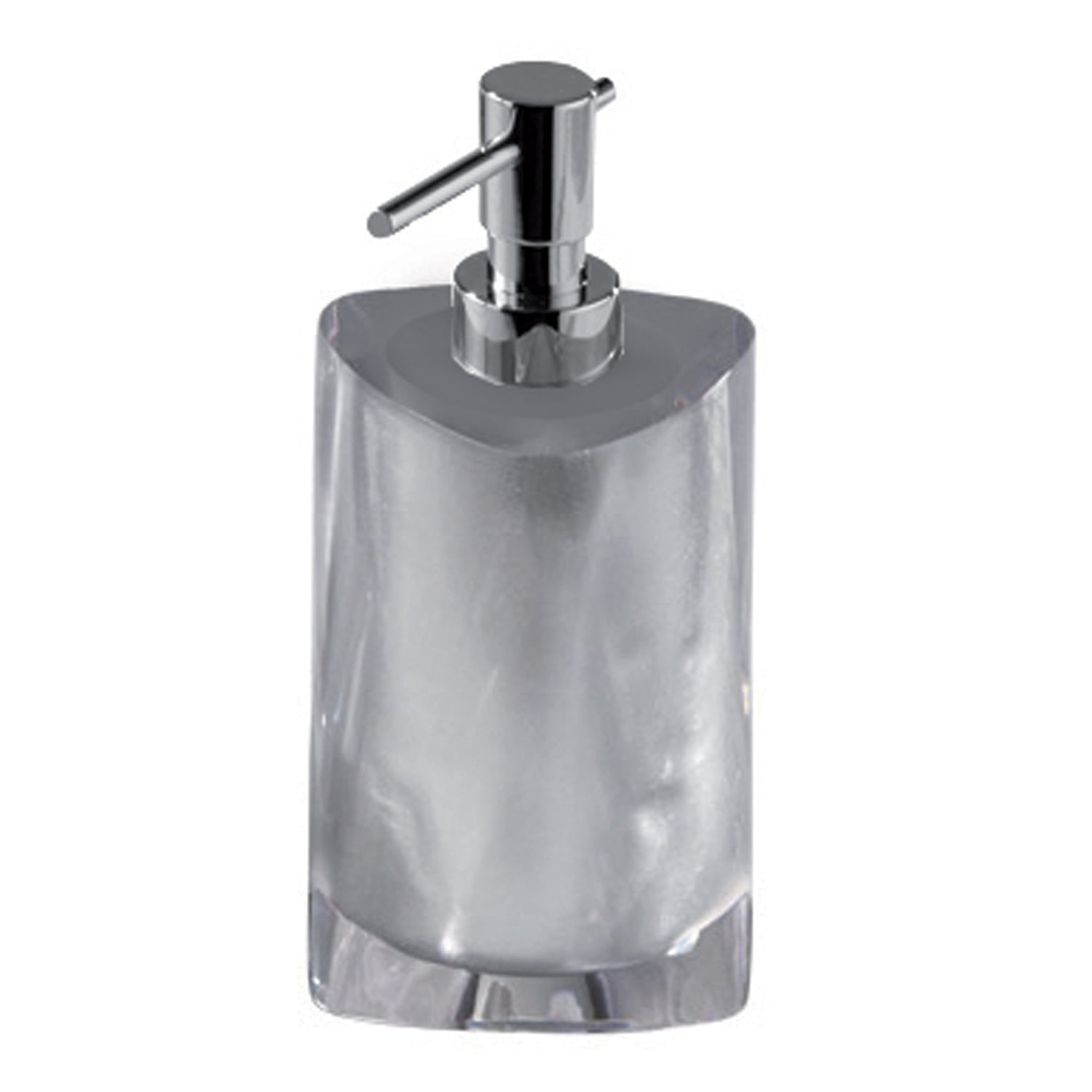 Dispenser sapone con erogatore in metallo Gedy serie Twist - Argento
