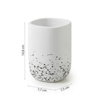 Portaspazzolini con dettagli neri Gedy serie Layla - Bianco