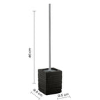 Scopino da appoggio con ciuffo in setole Gedy serie Quadrotto - Nero