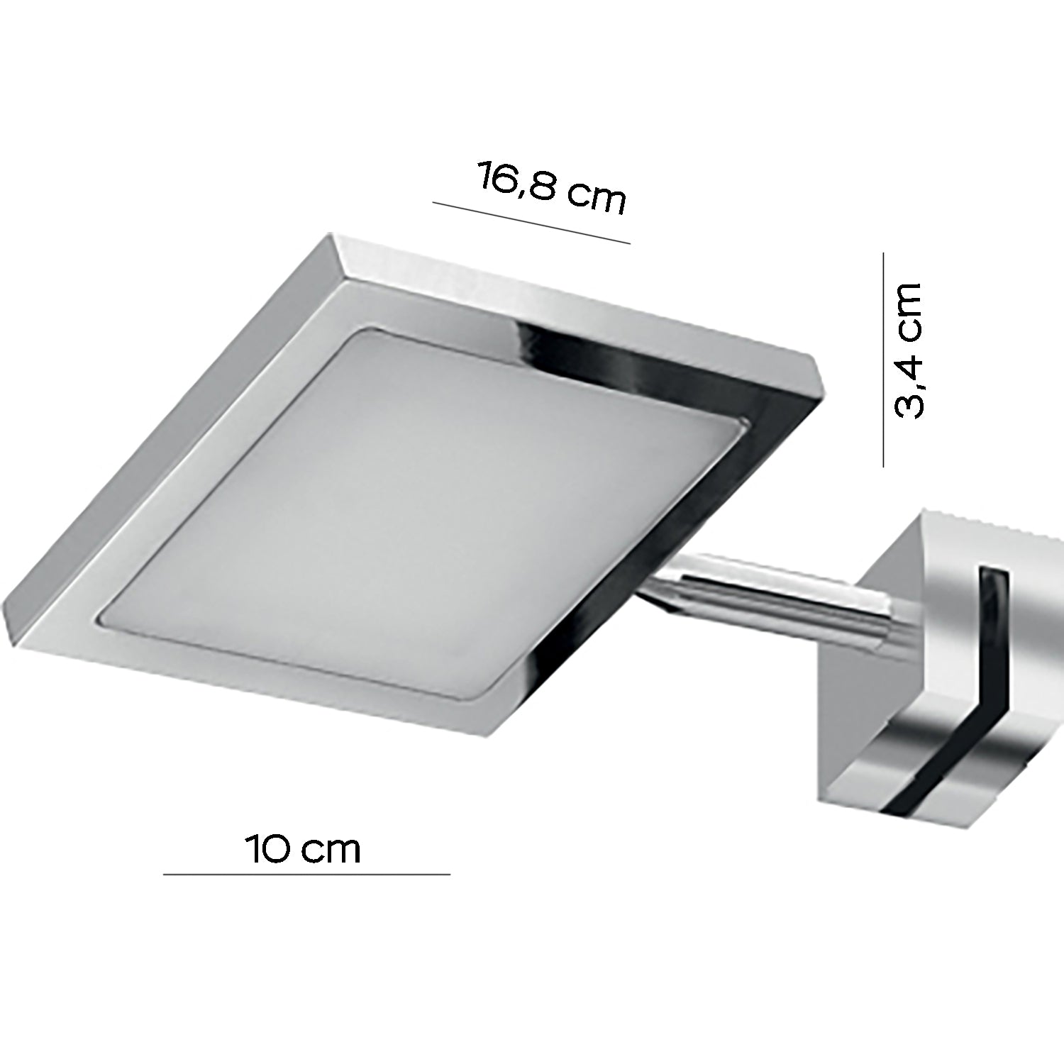 Lampada a Led con attacco universale a pinza modello Ibiza di Gedy - Cromato