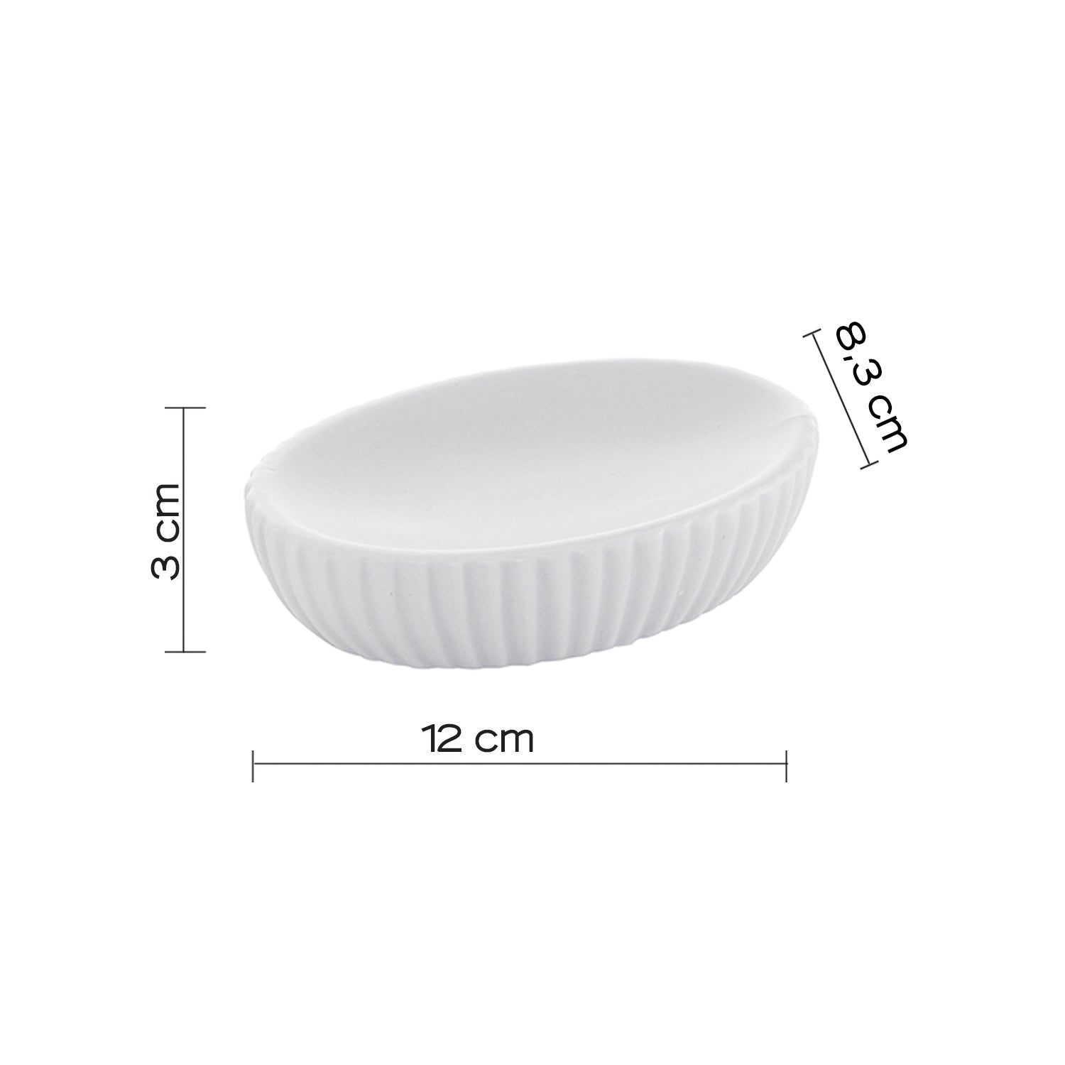 Portasapone da appoggio in ceramica di Gedy modello Marika - Bianco