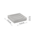 Portasapone da appoggio in resina di Gedy serie Quadrotto - Grigio