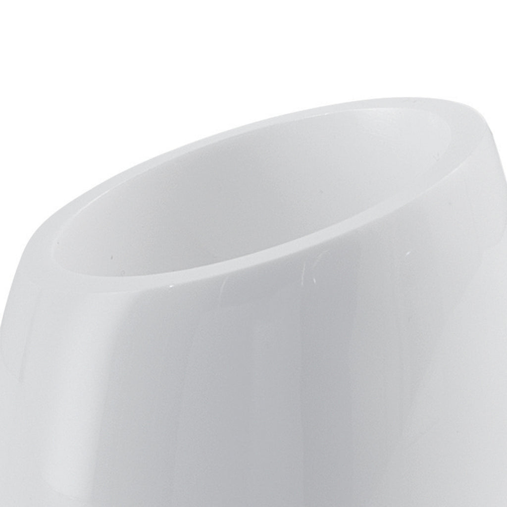 Portaspazzolini da appoggio Gedy serie Iside - Bianco Lucido