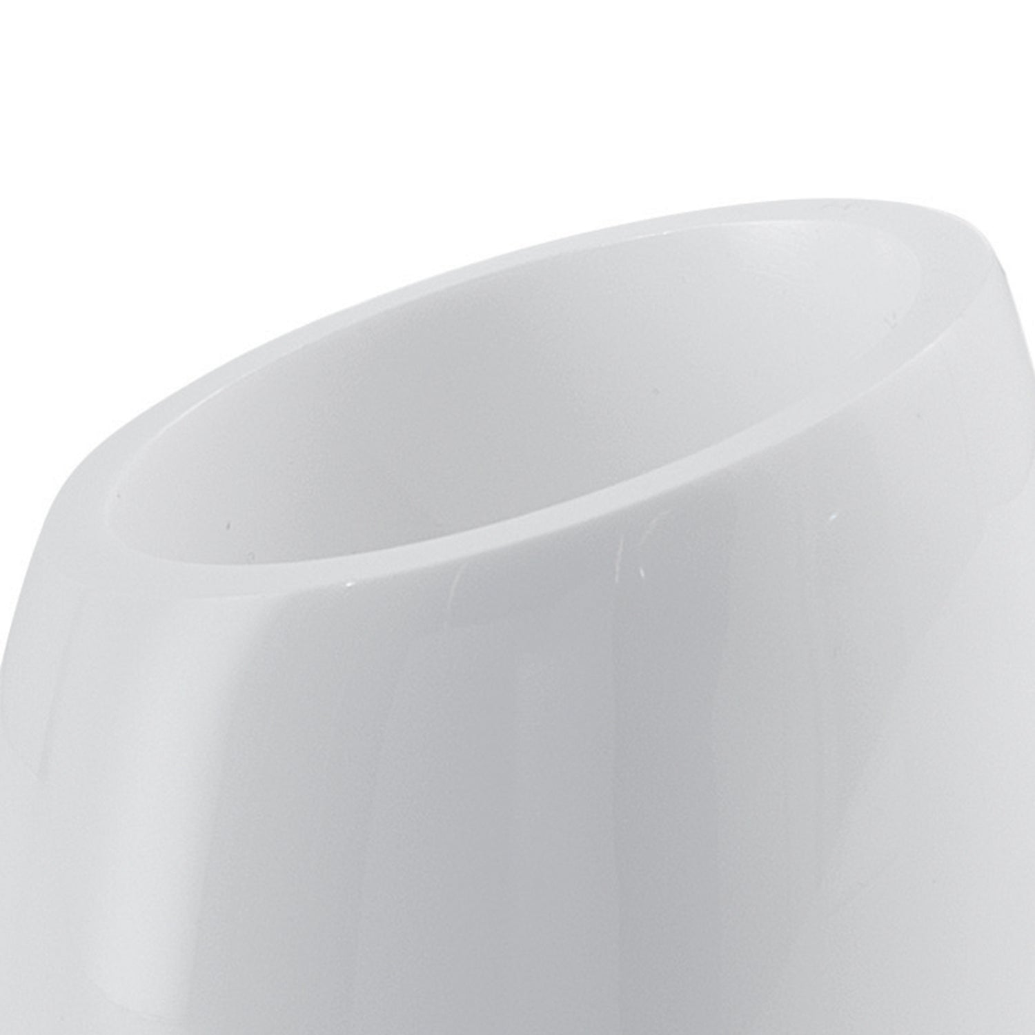 Portaspazzolini da appoggio Gedy serie Iside - Bianco Lucido