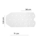 Tappeto antiscivolo vasca 72x36 cm in gomma di Gedy - Bianco