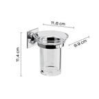 Portaspazzolini in ottone e Cromall Wizard di Gedy - Cromato