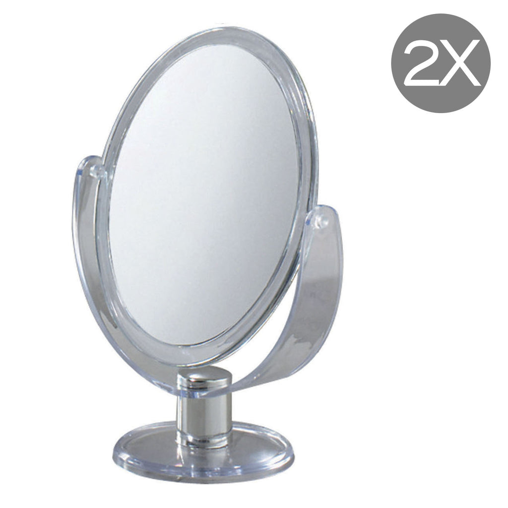 Specchio ovale ingranditore bifacciale di Gedy - Trasparente