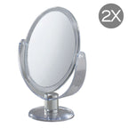 Specchio ovale ingranditore bifacciale di Gedy - Trasparente