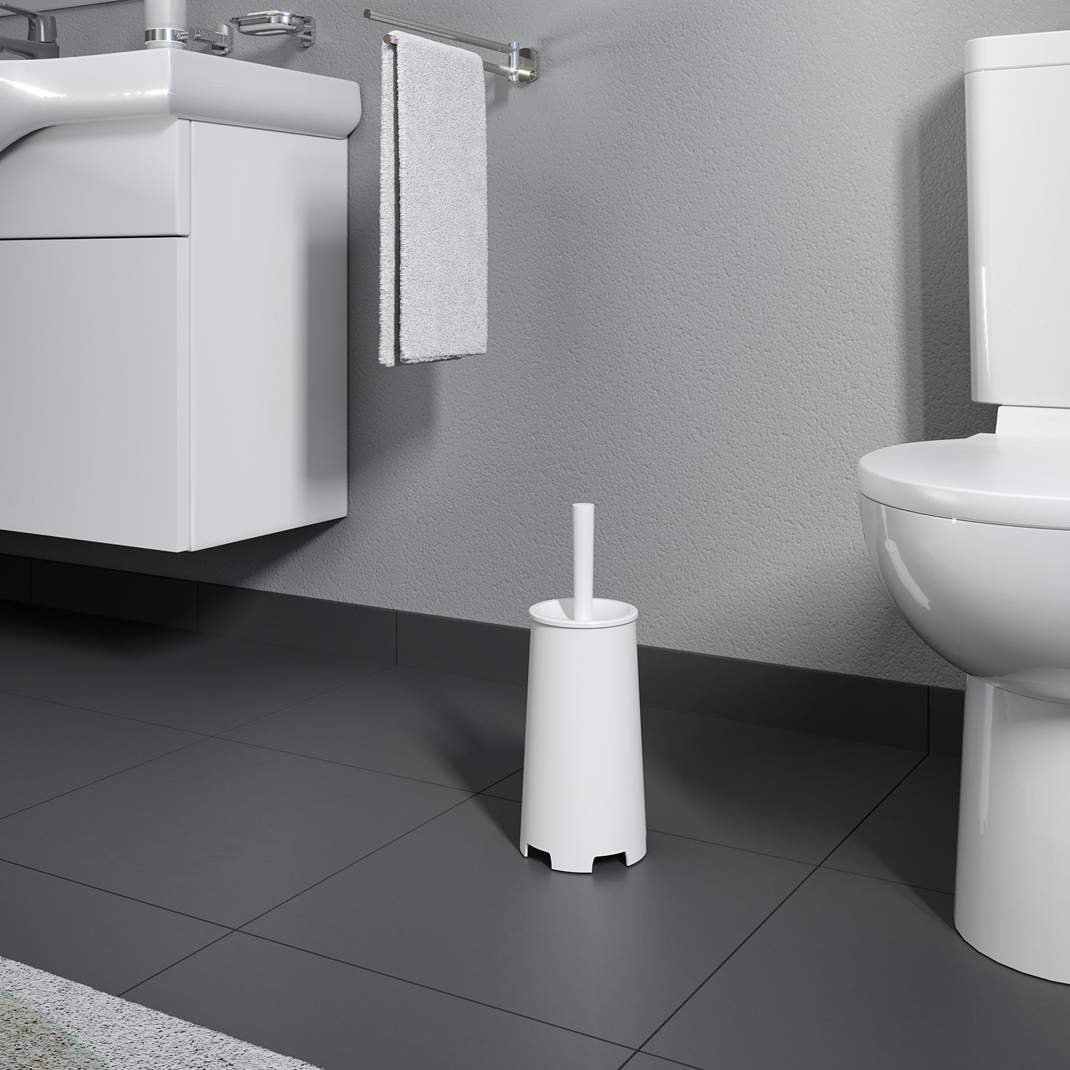 Scopino da appoggio di Gedy modello Oscar - Bianco