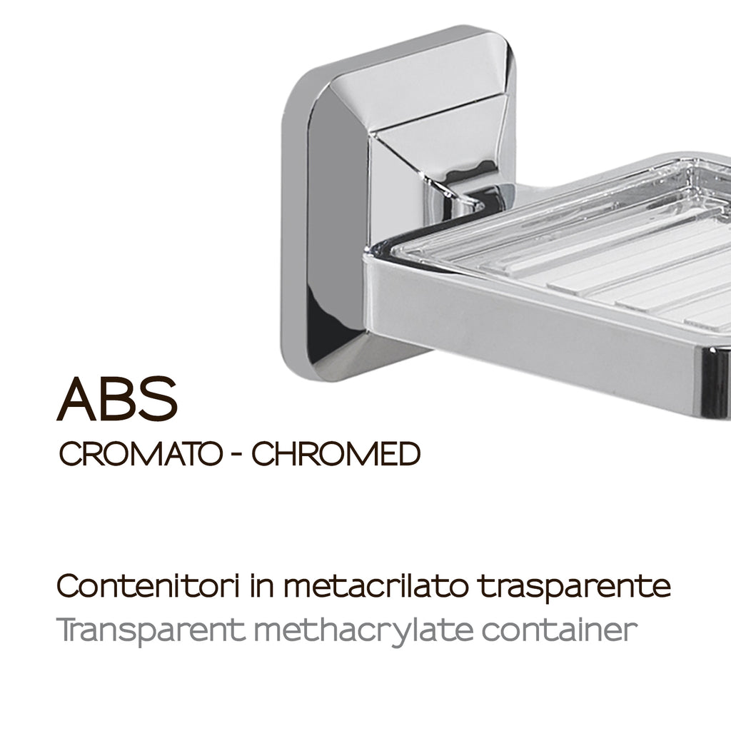 Portasapone con ventosa Gedy Ventus cm 10x12.2x6 in Acciaio Inox