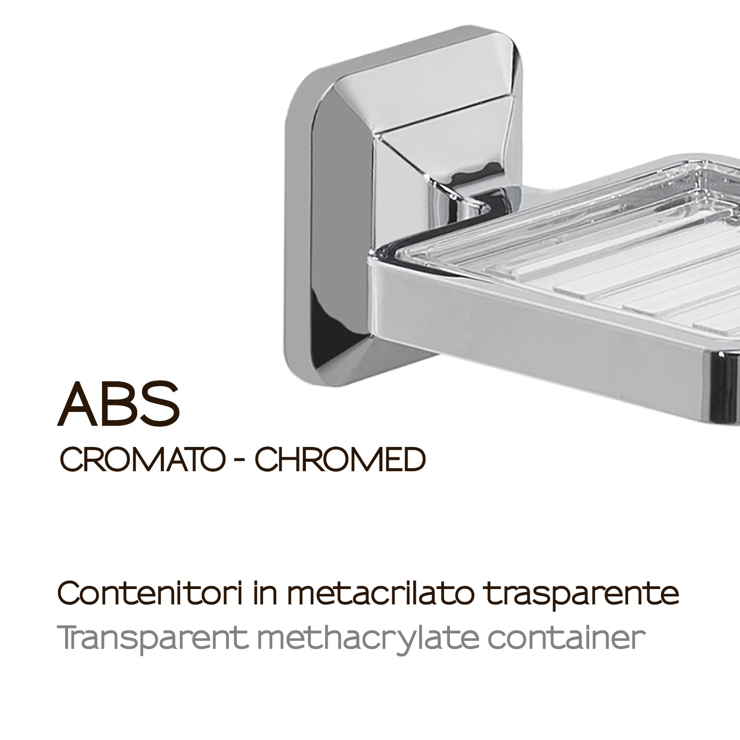 Portasapone con ventosa Gedy Ventus cm 10x12.2x6 in Acciaio Inox