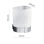 Portaspazzolini a parete Kent di Gedy - Cromato