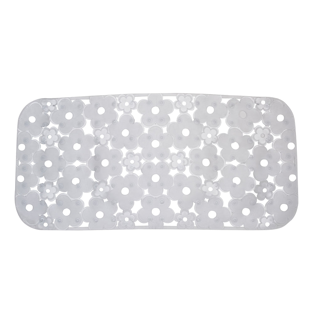 Tappeto antiscivolo vasca 73x35 in PVC modello Margherita di Gedy - Trasparente