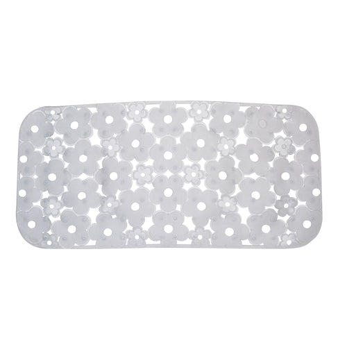 Tappeto antiscivolo vasca 73x35 in PVC modello Margherita di Gedy - Trasparente