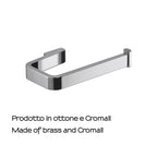 Portarotolo in Ottone e Cromall Gedy serie Samoa - Cromato