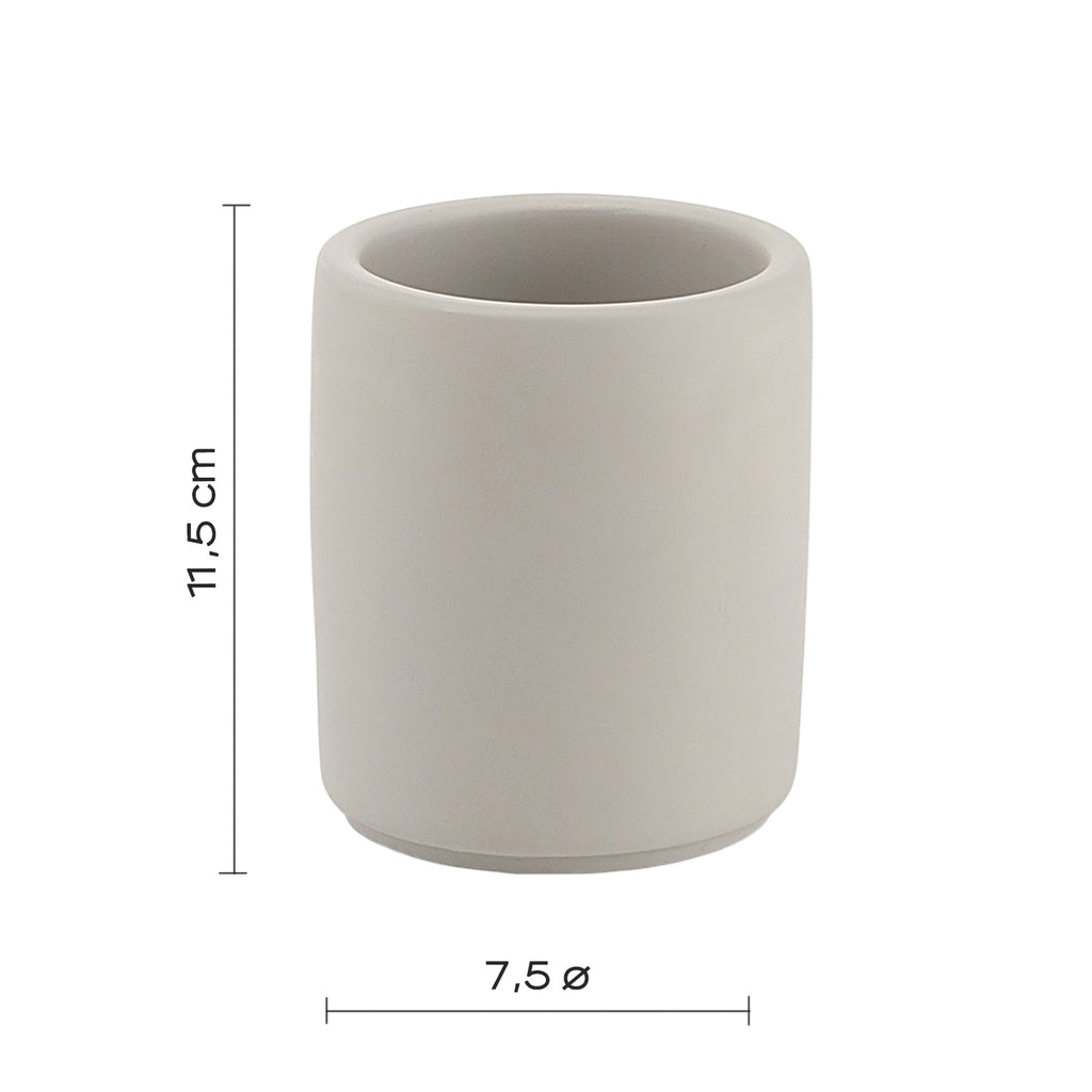 Portaspazzolini in cemento Gedy serie Giunone - Grigio