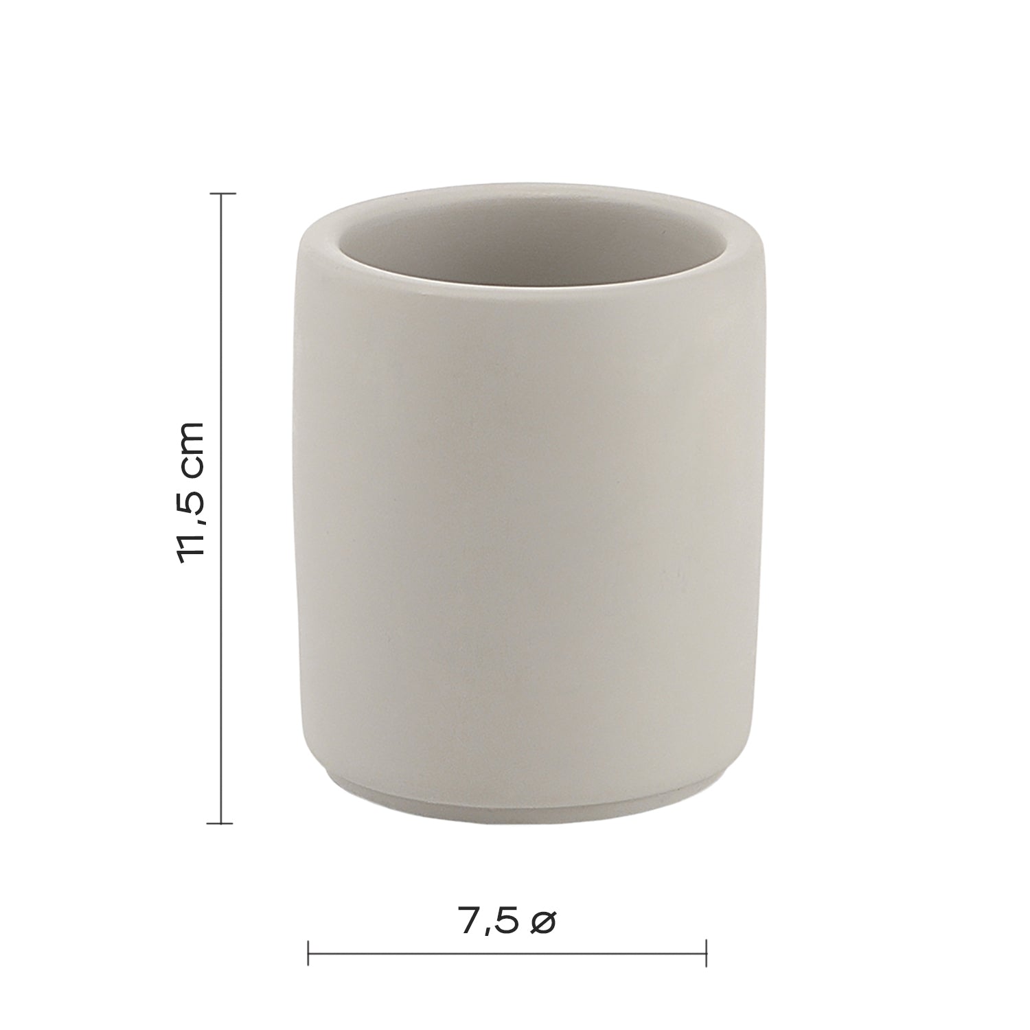 Portaspazzolini in cemento Gedy serie Giunone - Grigio