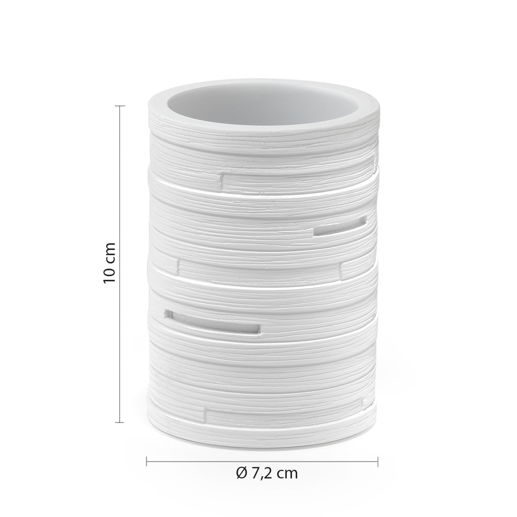 Portaspazzolini in resina Gedy serie Helen - Bianco