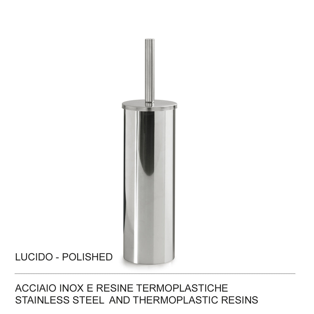 Scopino con ciuffo in setole Vermont Pro di Gedy - Cromato