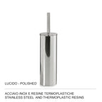 Scopino con ciuffo in setole Vermont Pro di Gedy - Cromato