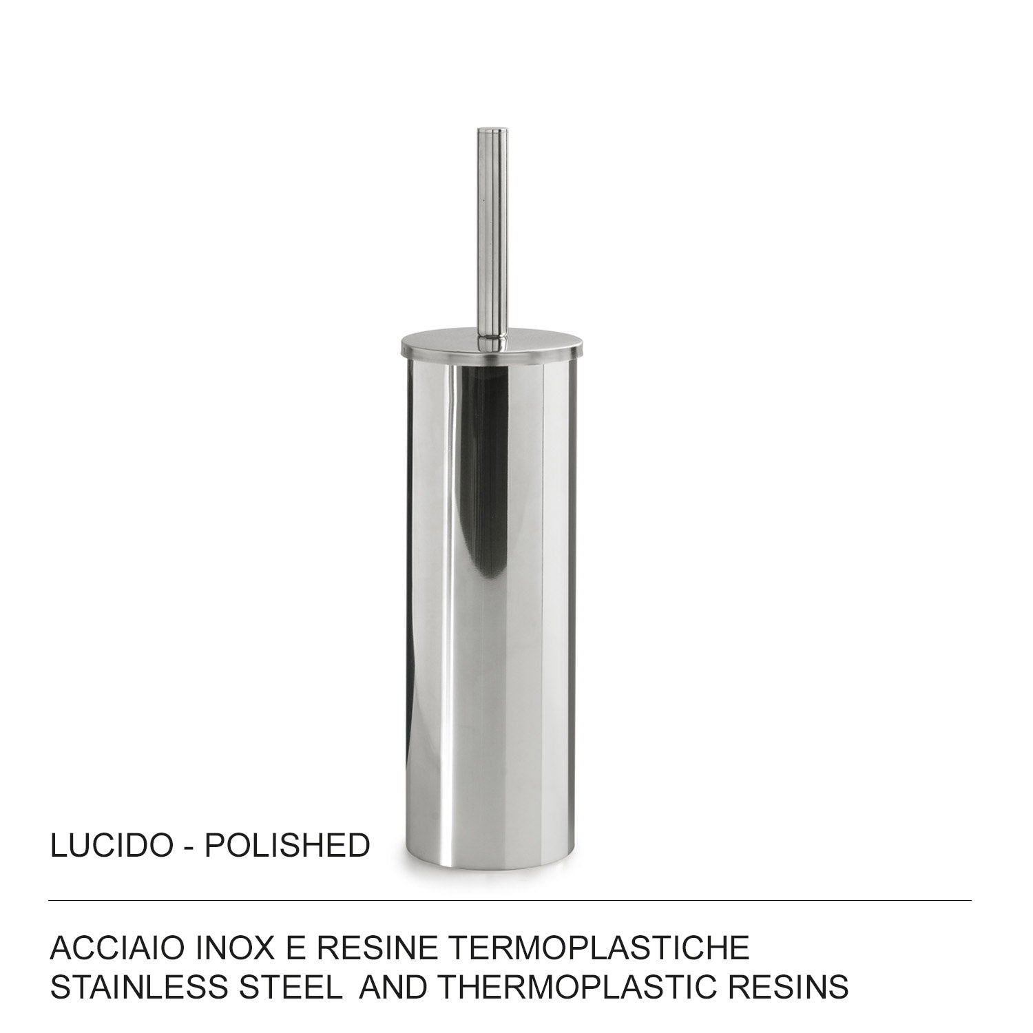 Scopino con ciuffo in setole Vermont Pro di Gedy - Cromato