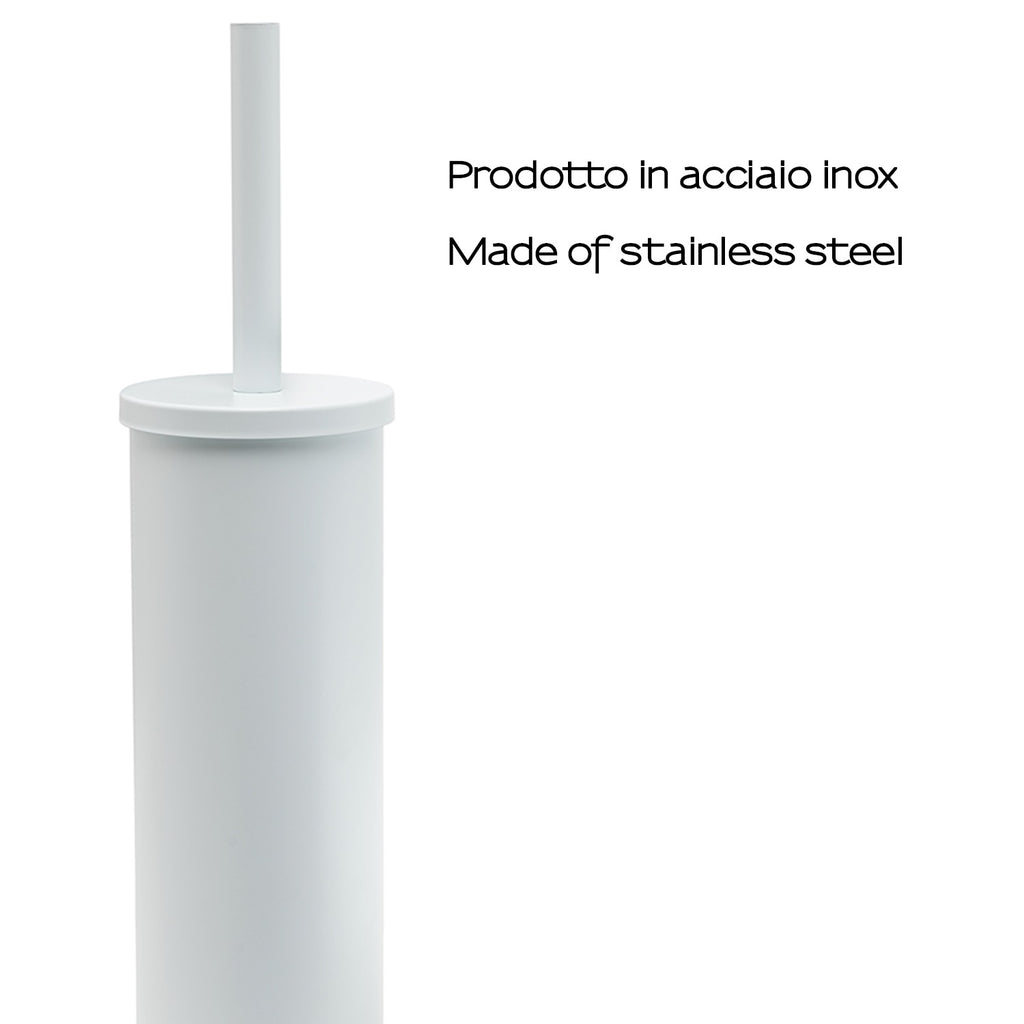 Scopino con ciuffo in setole Gedy modello Tonga - Bianco Matt