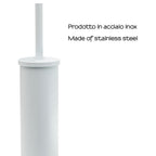 Scopino con ciuffo in setole Gedy modello Tonga - Bianco Matt