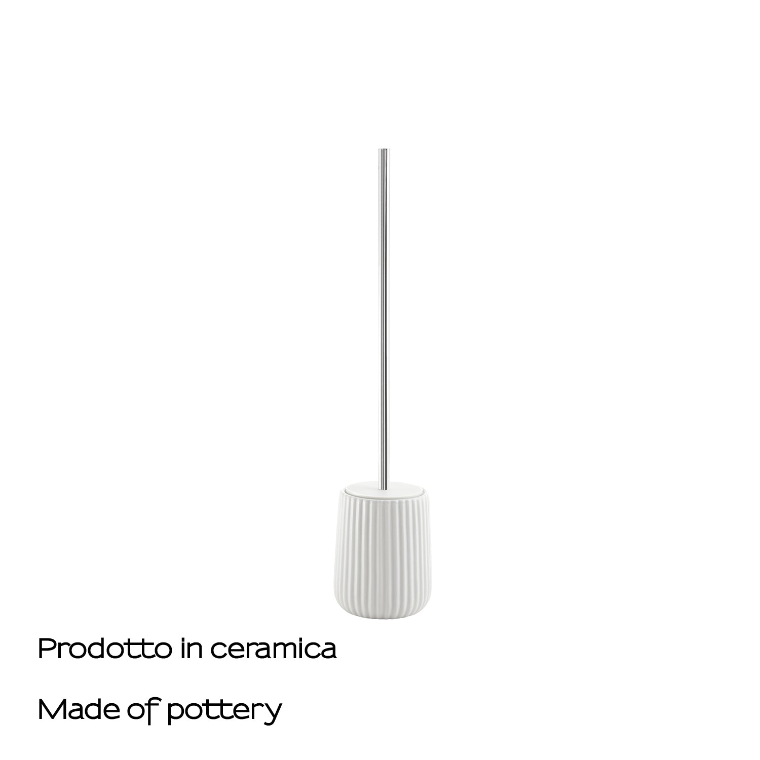 Scopino da appoggio Gedy modello Marika con ciuffo in setole - Bianco