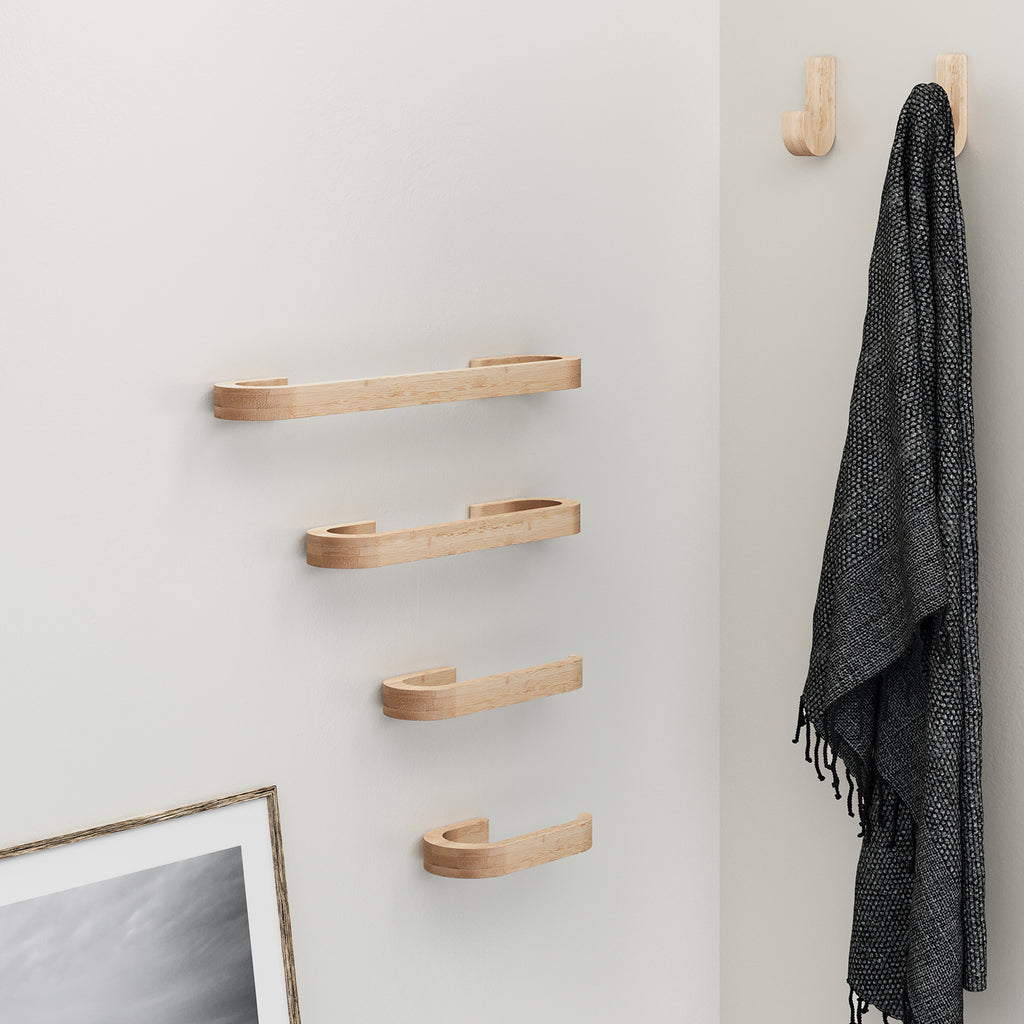 Portasalviette 30 cm in bambÃ¹ Gedy serie Himalaya - Naturale