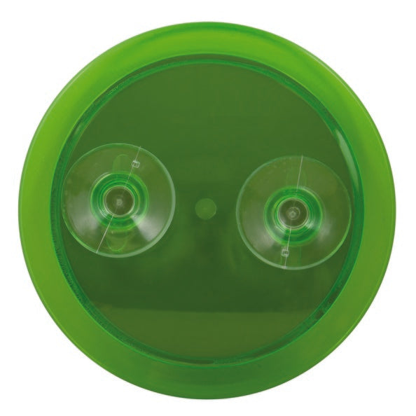Specchio da bagno ingranditore rotondo con ventosa colore verde