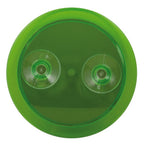 Specchio da bagno ingranditore rotondo con ventosa colore verde